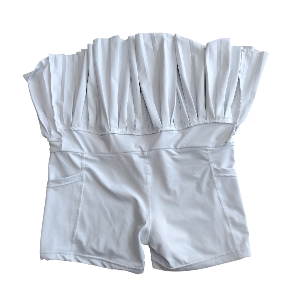 Goldhinge White Pleated Tennis Skirt 15" Size L - Picture 7 of 10
